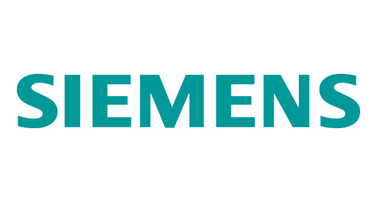 Das Logo von Siemens auf blauem Hintergrund repräsentiert das Engagement des Unternehmens für Innovation in der Heimbranche.