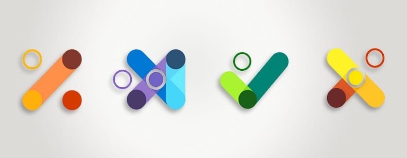 Vier Icons von Microsoft Viva