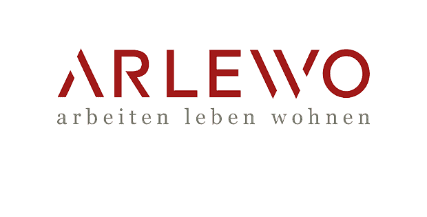 Ein modernes Logo für den digitalen Arbeitsplatz mit dem Wort arlewo darauf.
