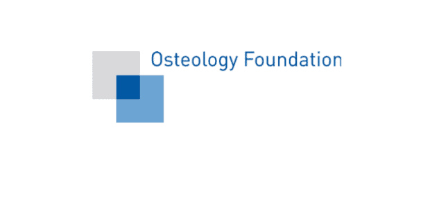 Logo der Osteology Foundation auf weißem Hintergrund mit dem Schriftzug „Digitaler Arbeitsplatz“.