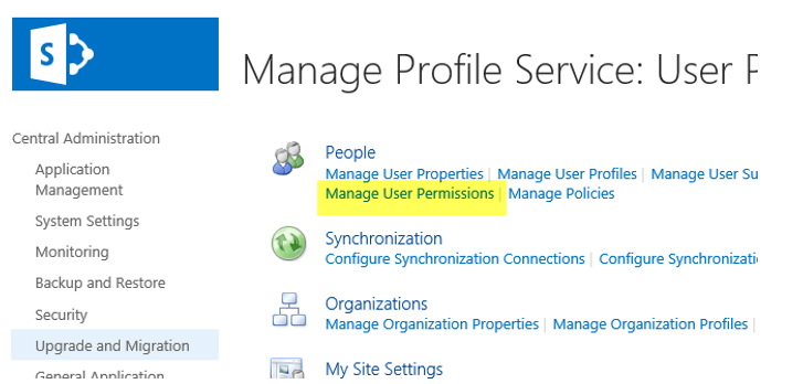 Der Benutzerbildschirm „Profildienst verwalten“ ermöglicht Benutzern die Verwaltung ihrer Profile und ist besonders nützlich für AD-Gruppe-Mitglieder und externe Benutzer. Es bietet auch Zugriff auf MySite-Funktionen.