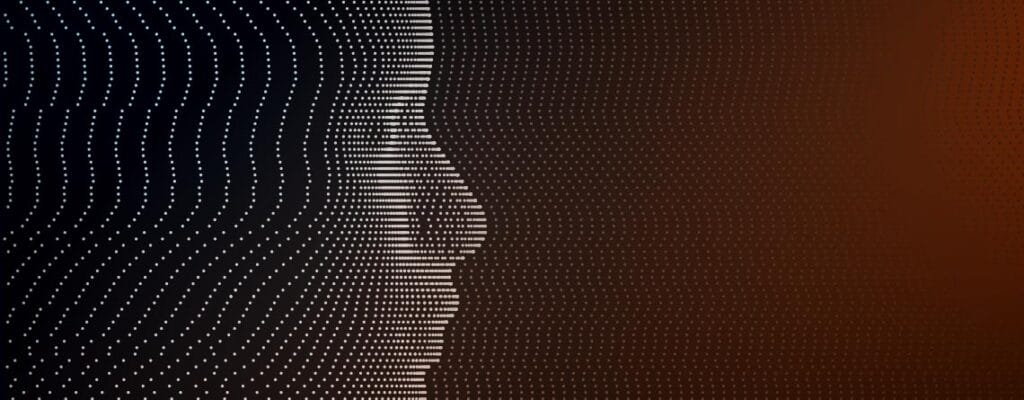 Titelbild für IOZ Blogbeitrag zu SharePoint Syntex: AI-Gesicht