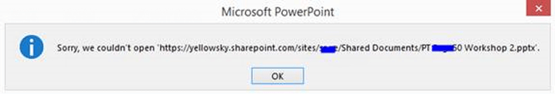 Ein Screenshot eines Microsoft PowerPoint-Bildschirms, der die Zusammenarbeit mit externen Benutzern über Office 365 zeigt.