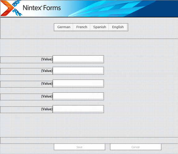 Ein Screenshot der Nixforms-Anwendung mit Nintex Forms.