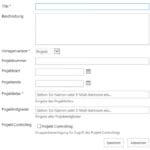 Neue Projekt-Website anlegen