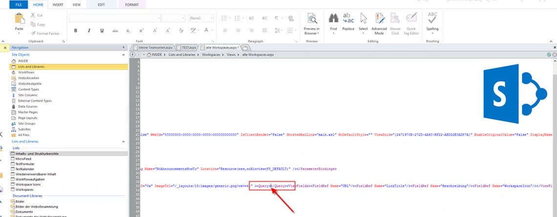 Ein Screenshot eines Microsoft Word-Dokuments mit AD- oder SharePoint-Schlüsselwörtern, Personen und Filteroptionen.