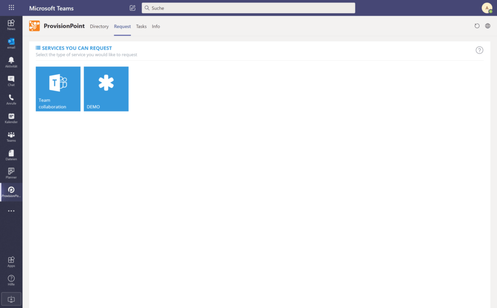 ProvisionPoint App für Microsoft Teams