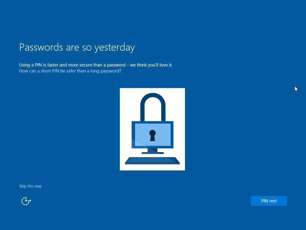 Auf dem Windows 10-Anmeldebildschirm wird für die Azure AD Join-Konfiguration das Kennwort „Gestern“ angezeigt.