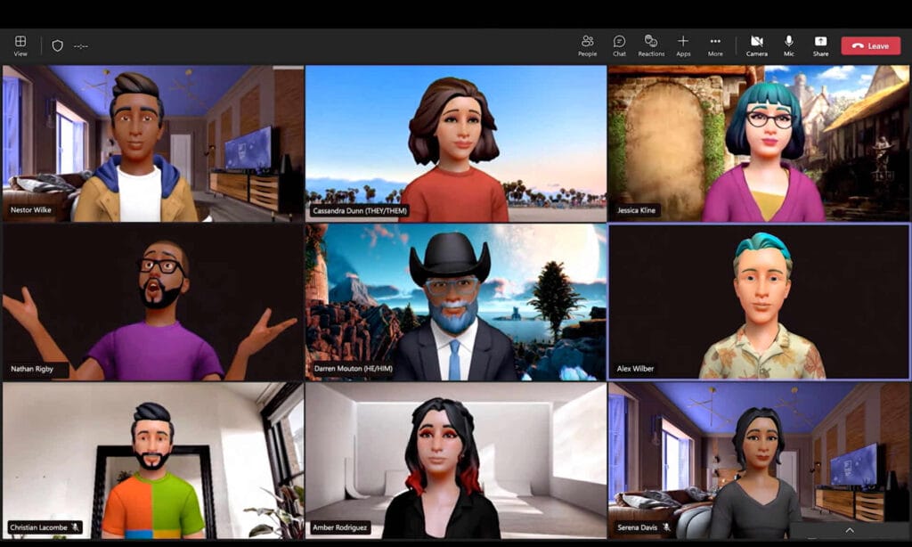 mesh avatars for teams meetings