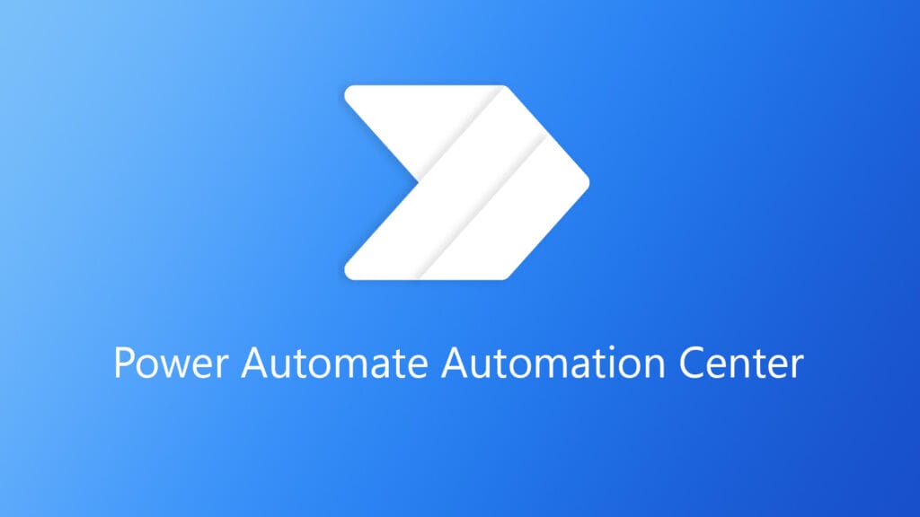 power automate automation center